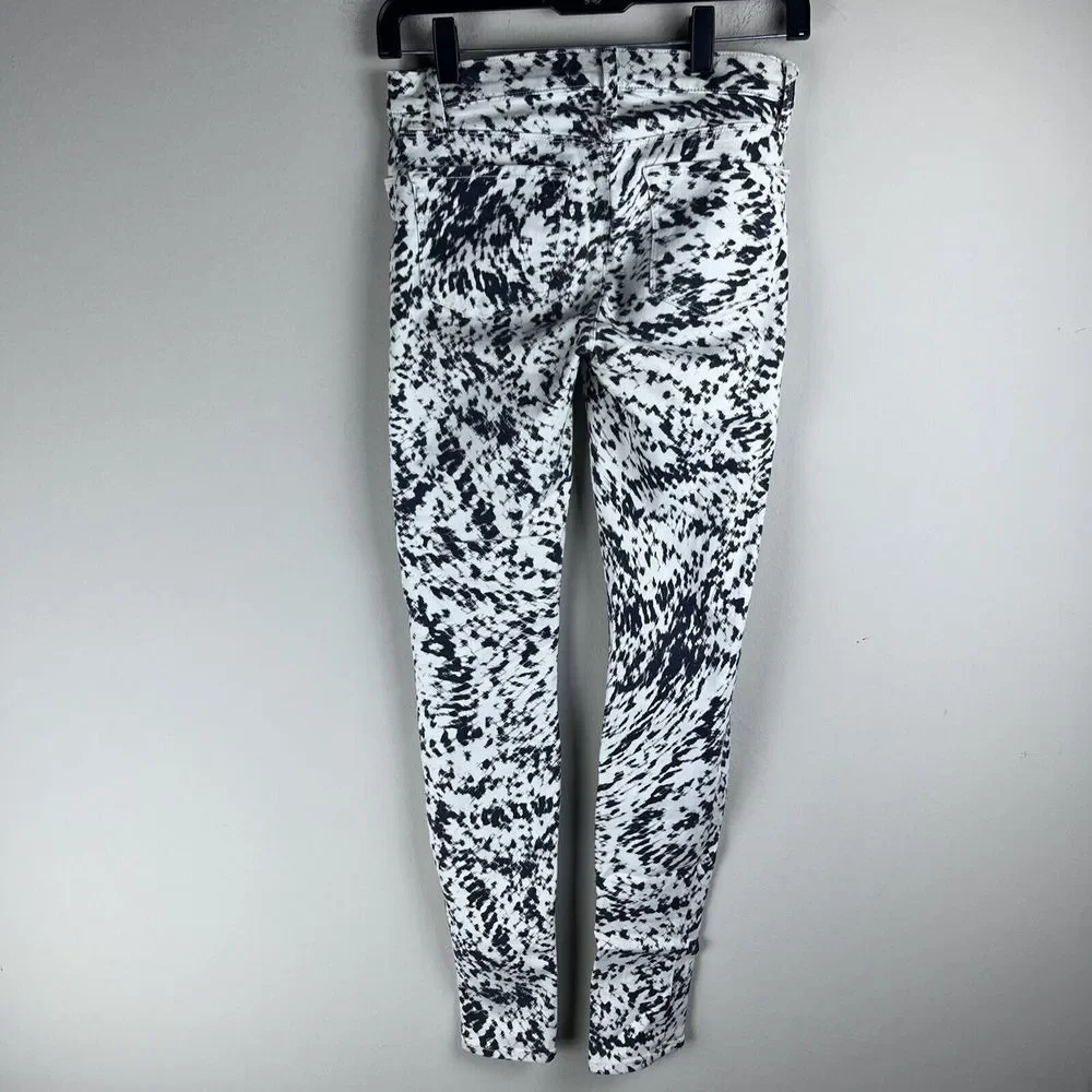 J Brand Women's Size 25 Super Skinny Labyrinth Print Pants